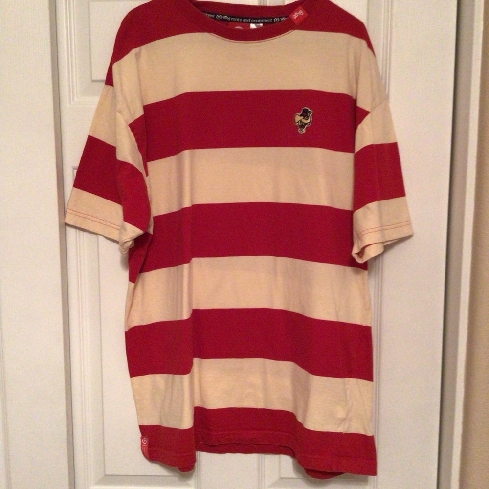 LRG Red and Cream Striped Men's Shirt